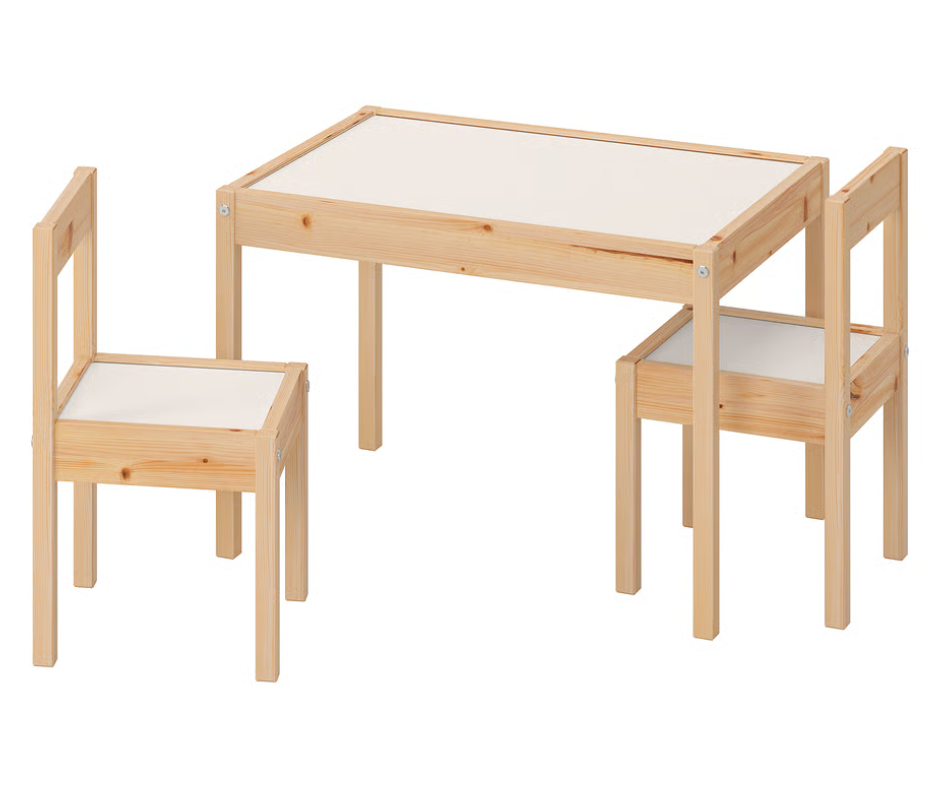 child sized table and chairs