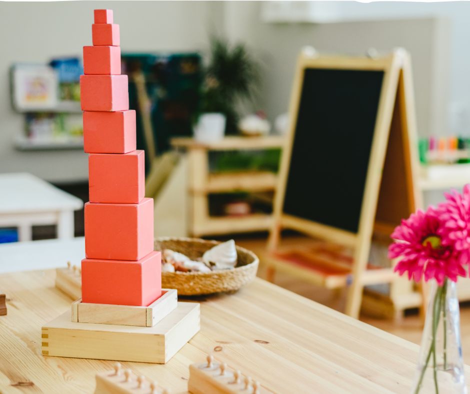 Montessori pink tower